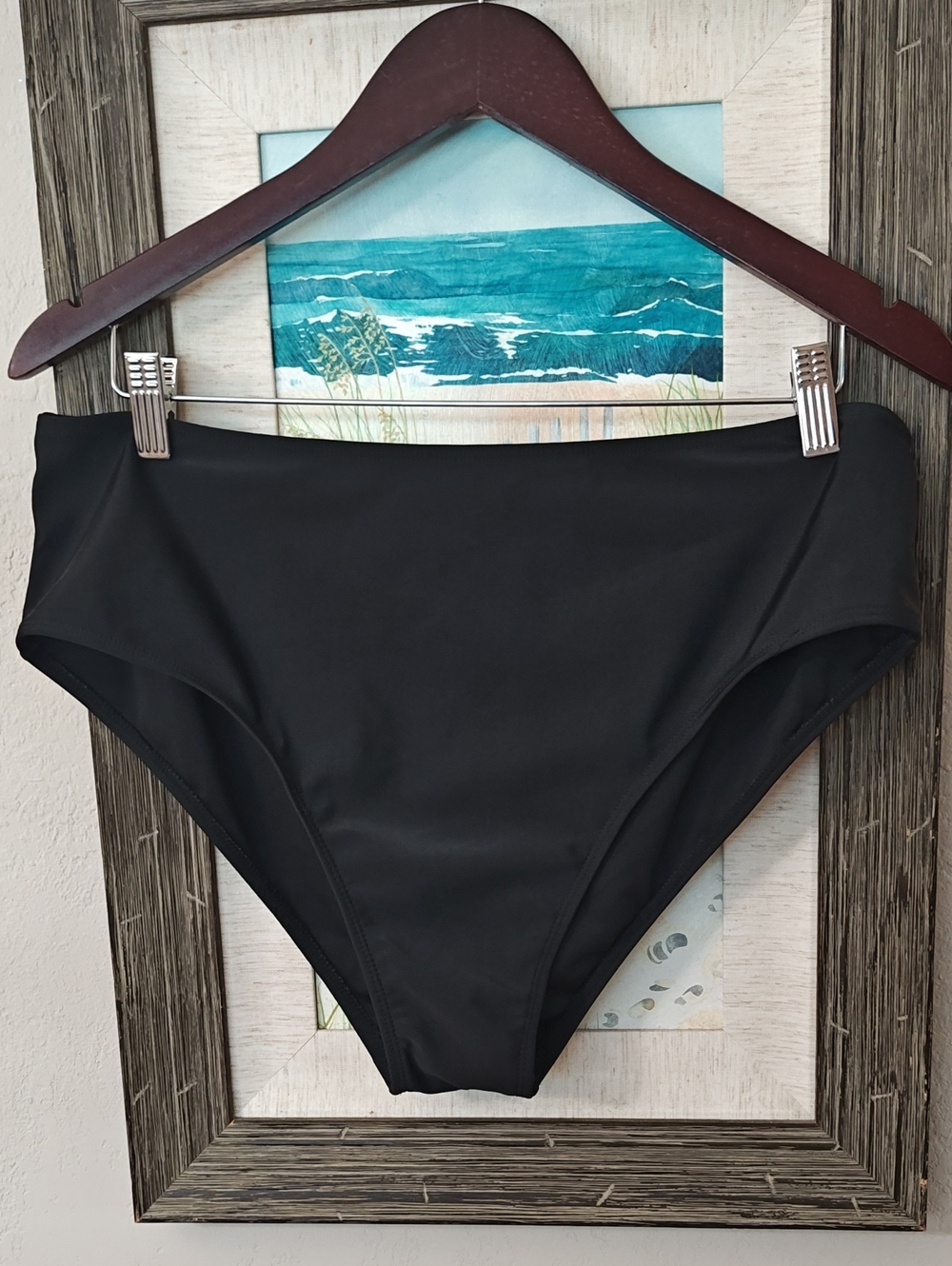 SHEIN Black High-Waist Bikini Bottoms